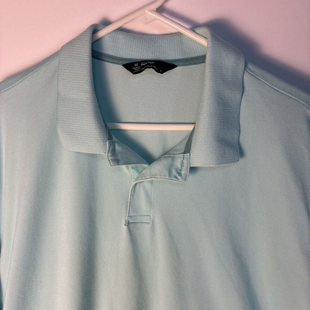 All In Motion XL sz Polo Aqua Blue Lyocell/Poly/Spandex Short Sleeve very soft